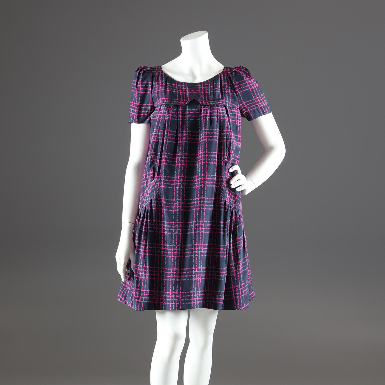 navy blue vintage dress Vintage 1940s Navy Blue Swiss Dot Dress | Barn Owl Vintage Dresses main image 0