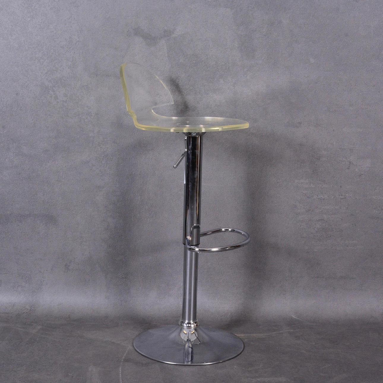 BARSTOL, kromad metall och plexiglas, 1900-tal.