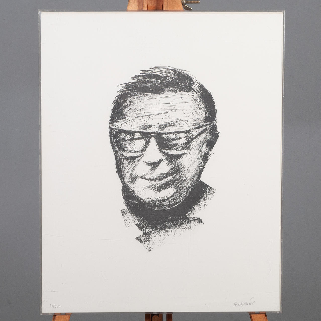 CARL FREDRIK REUTERSWÄRD. Lithograph. Face, signed 81/200.