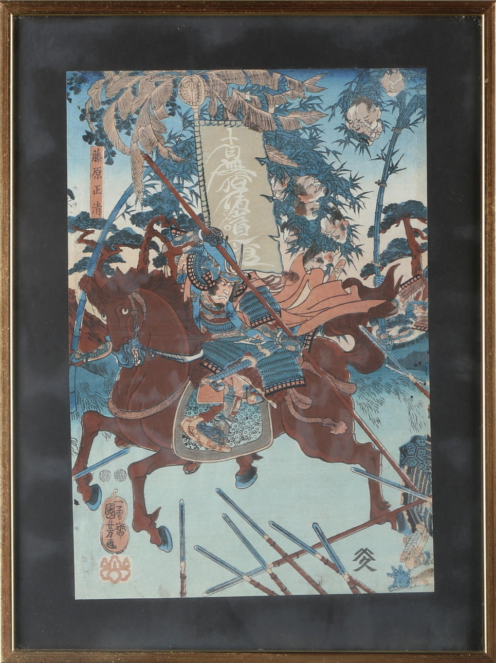 UTAGAWA KUNIYOSHI. krigare, färgträsnitt ca 1840.