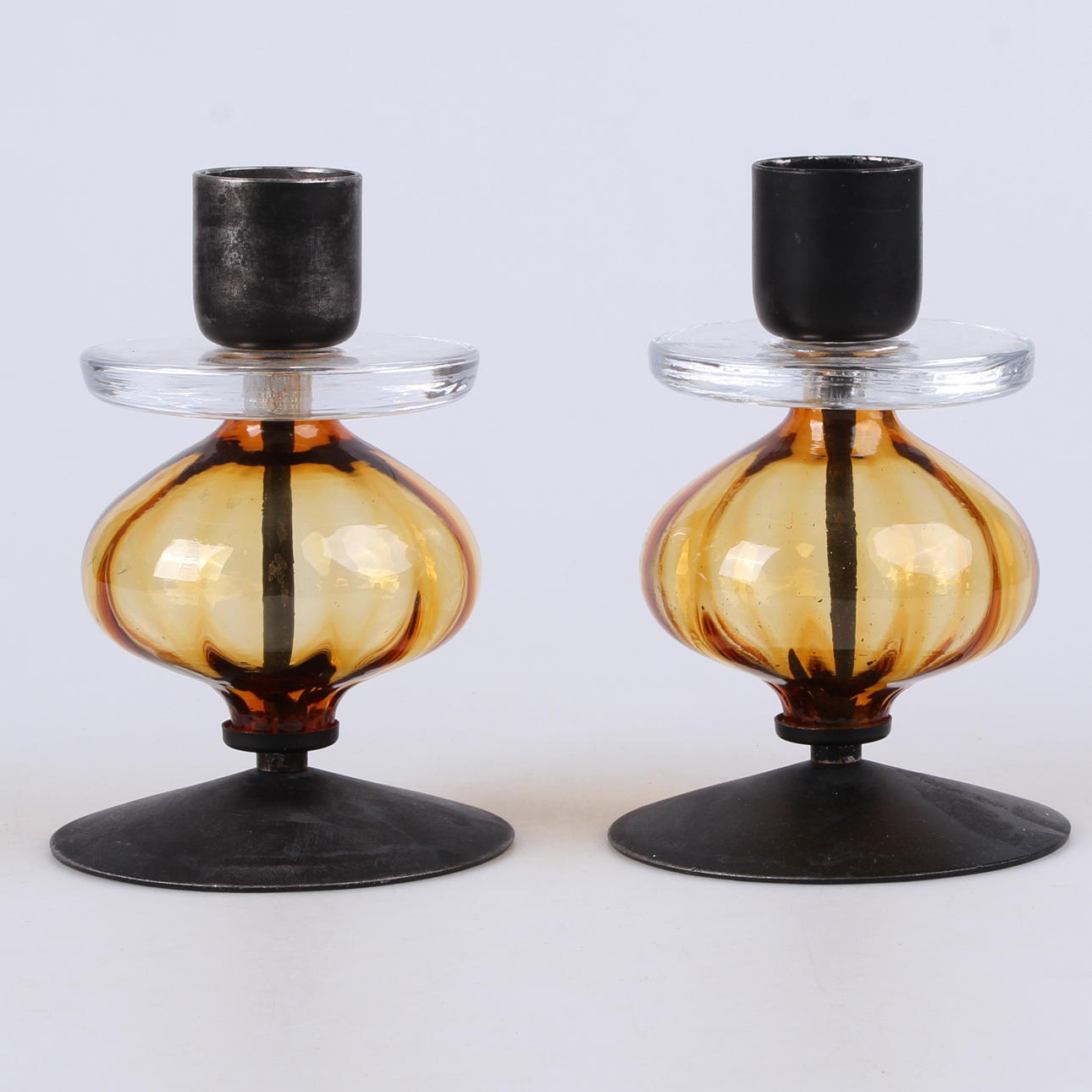 LJUSSTAKAR, ett par, Erik Höglund, Kosta Boda.