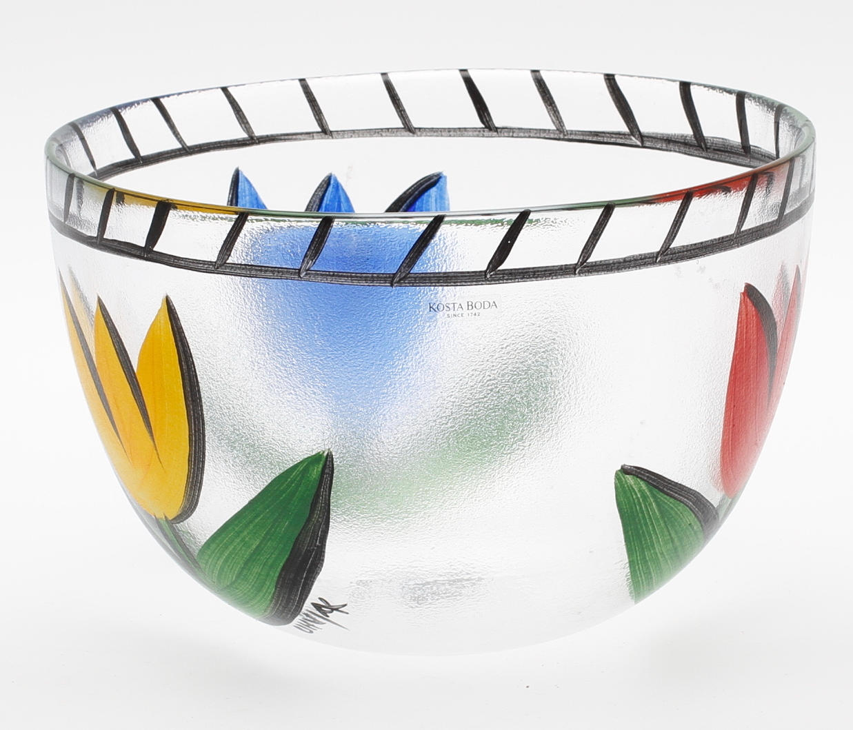 SKÅL, glas, Ulrica Hydman-Vallien, Kosta Boda, signerad.