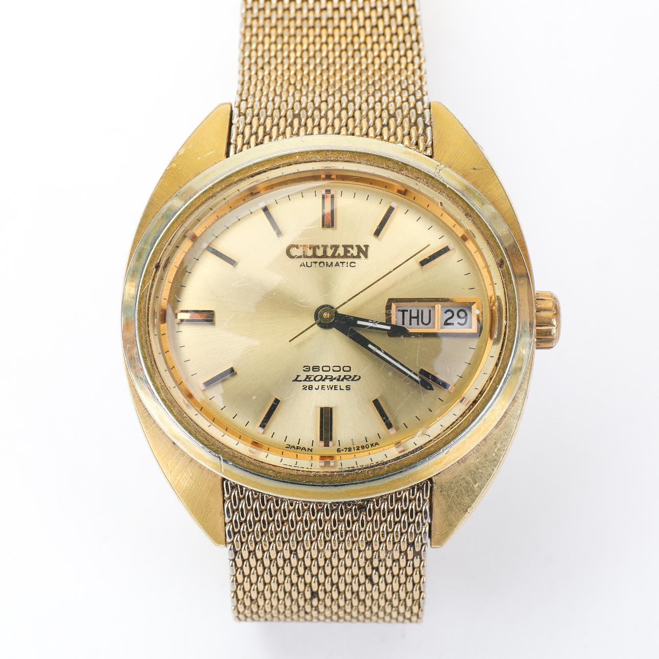 WRIST WATCH, Citizen, Automatic, 36000 Leopard, 28 Jewels, gold on