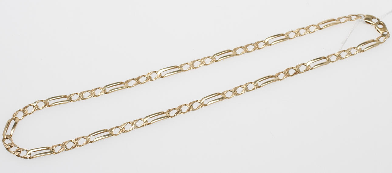 KEDJA, 14k guld, vikt ca 24,2 gram.