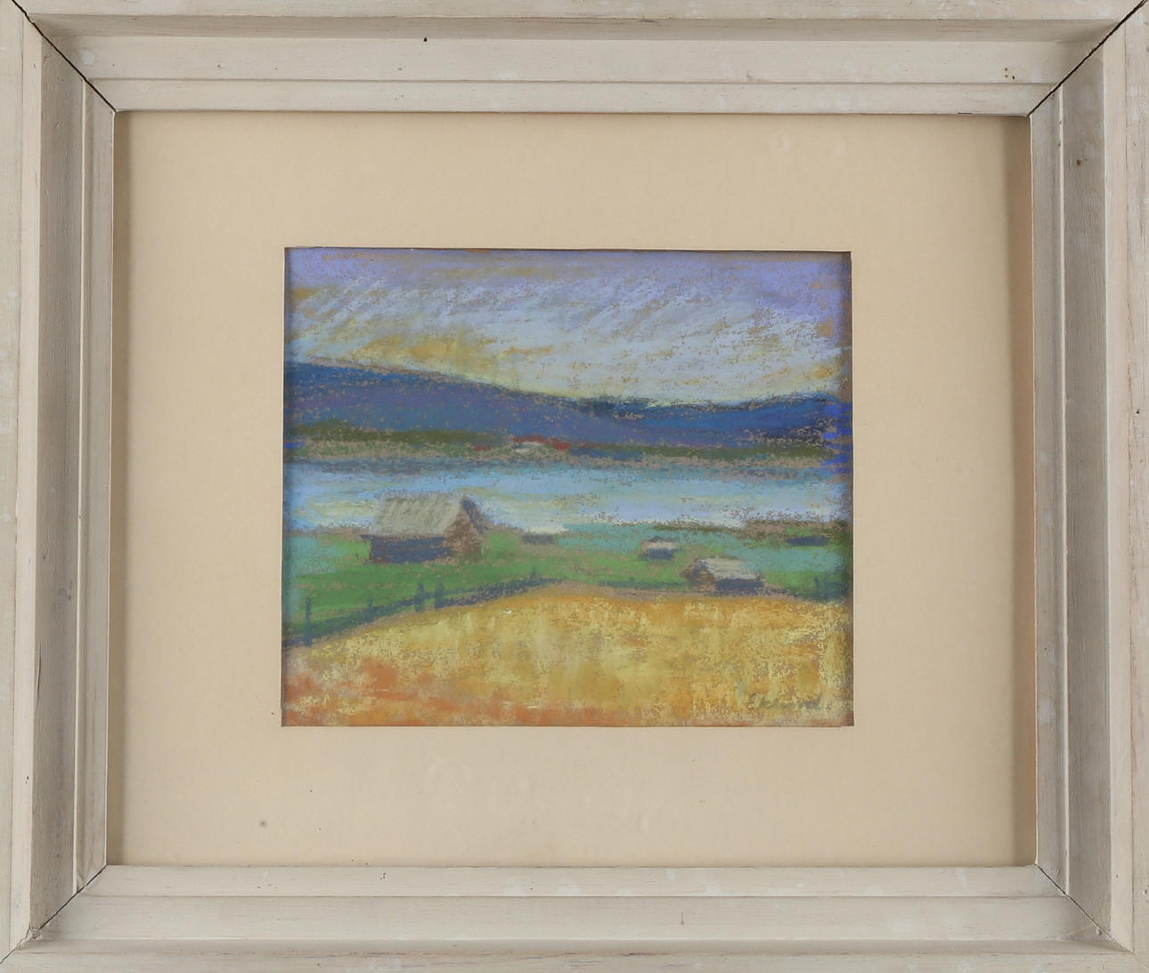 BENGT EKLUND. "Anmasjärvi -1942", pastell på papper, signerad Eklund.