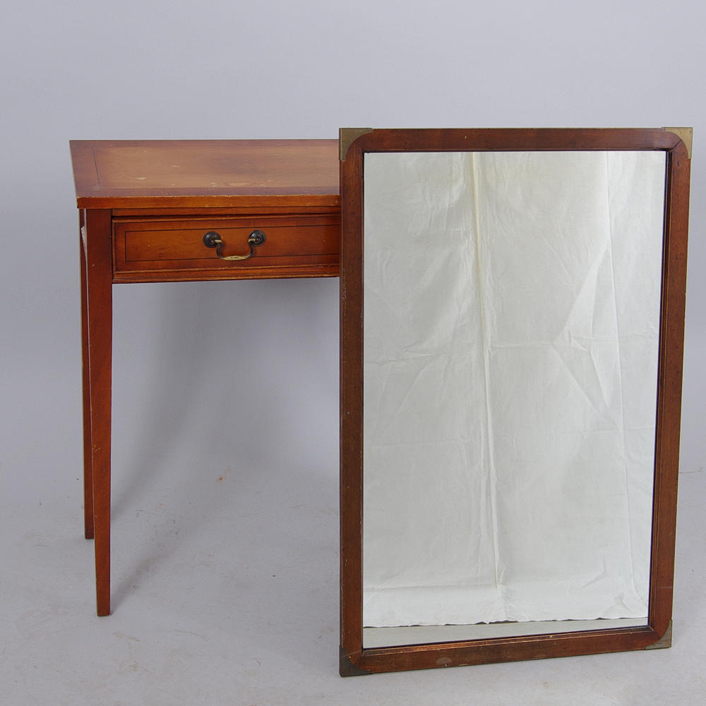 SPEGEL MED KONSOLBORD, idegran, engelsk stil.