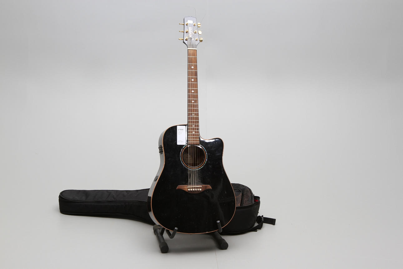 HALVAKUSTISK GITARR med SOFTCASE, Morgan.