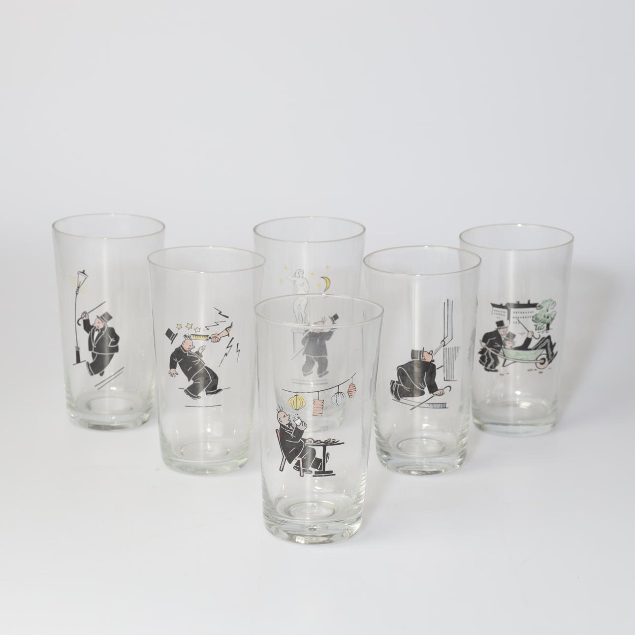 GROGGLAS, 6 st, 1930/40-tal.