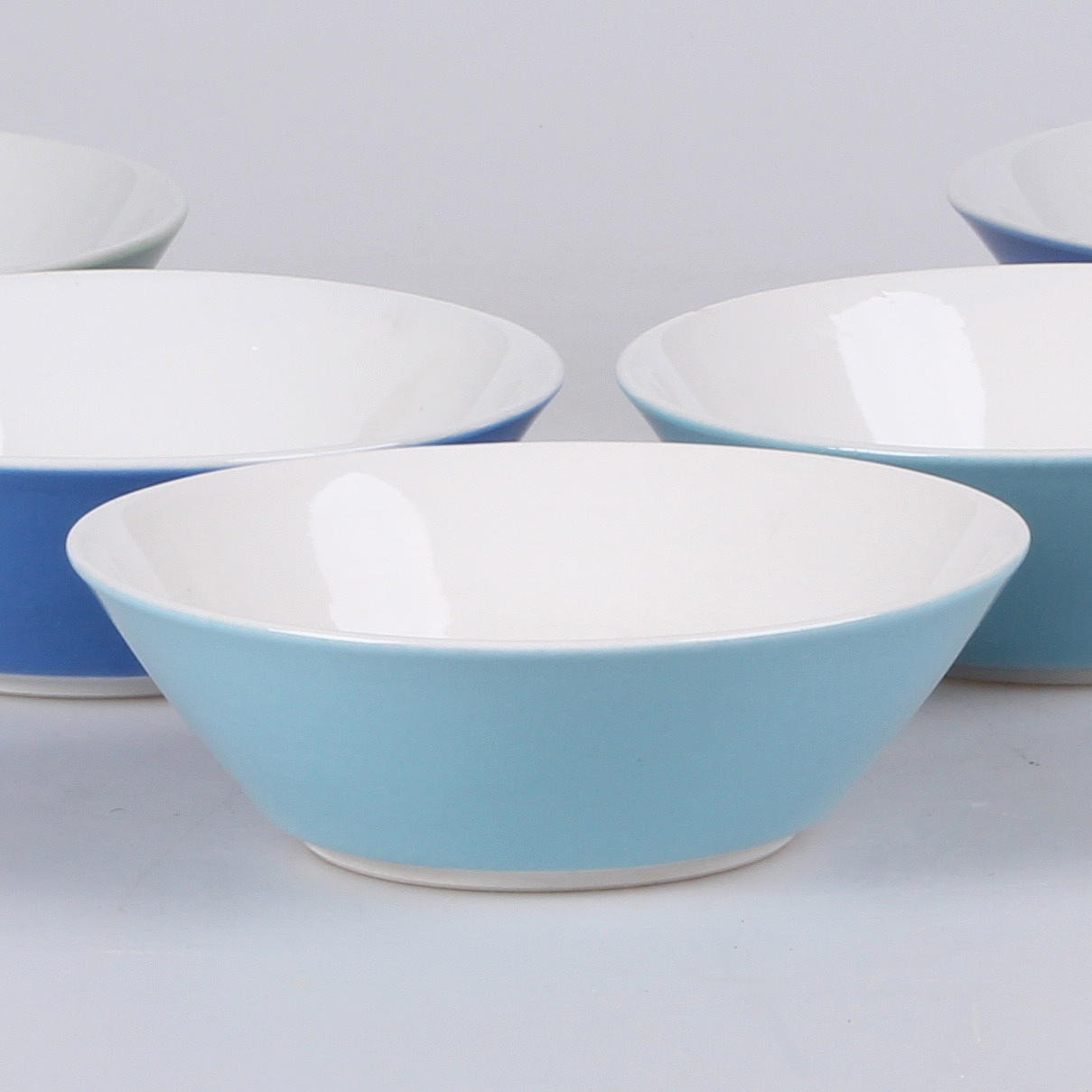 SKÅLAR, 5 st. porslin, Arabia, 1900-tal.