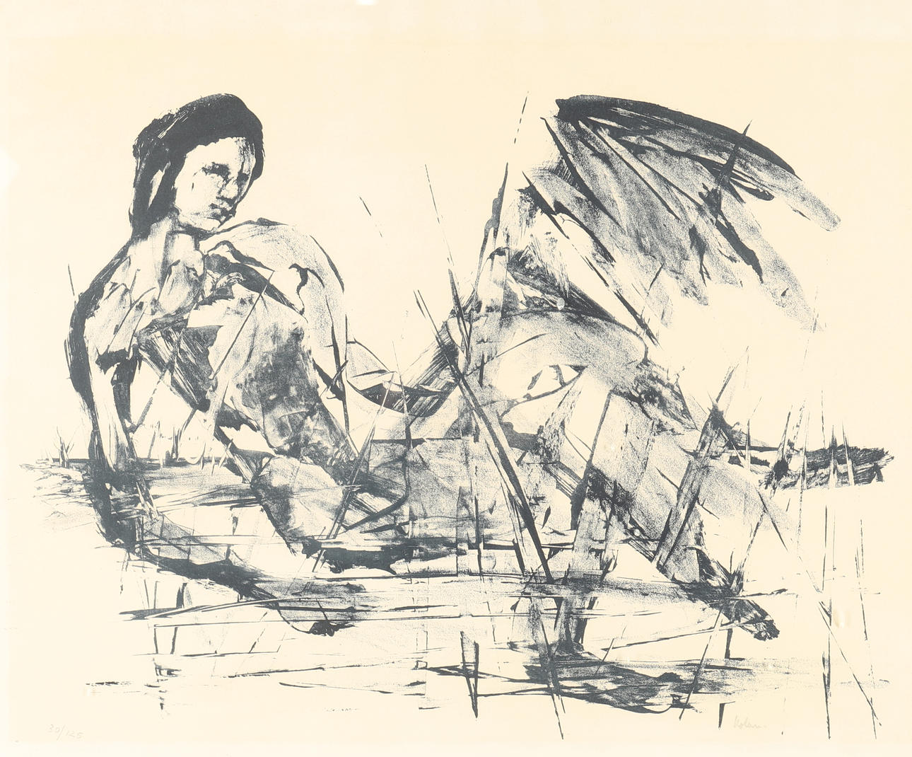 SIDNEY NOLAN (1917-1992). LEDA OCH SVANEN.