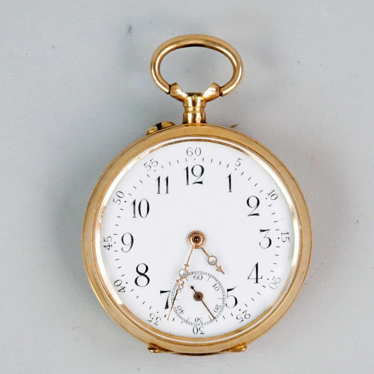 DAMENTASCHENUHR, 14 Karat Gold.