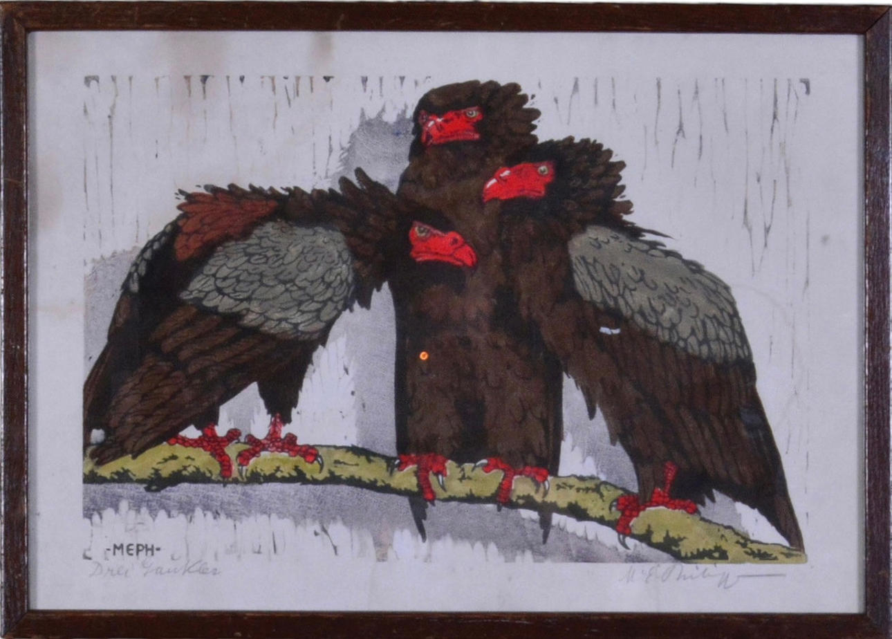 MARTIN ERICH PHILIPP. Colored woodcuts.