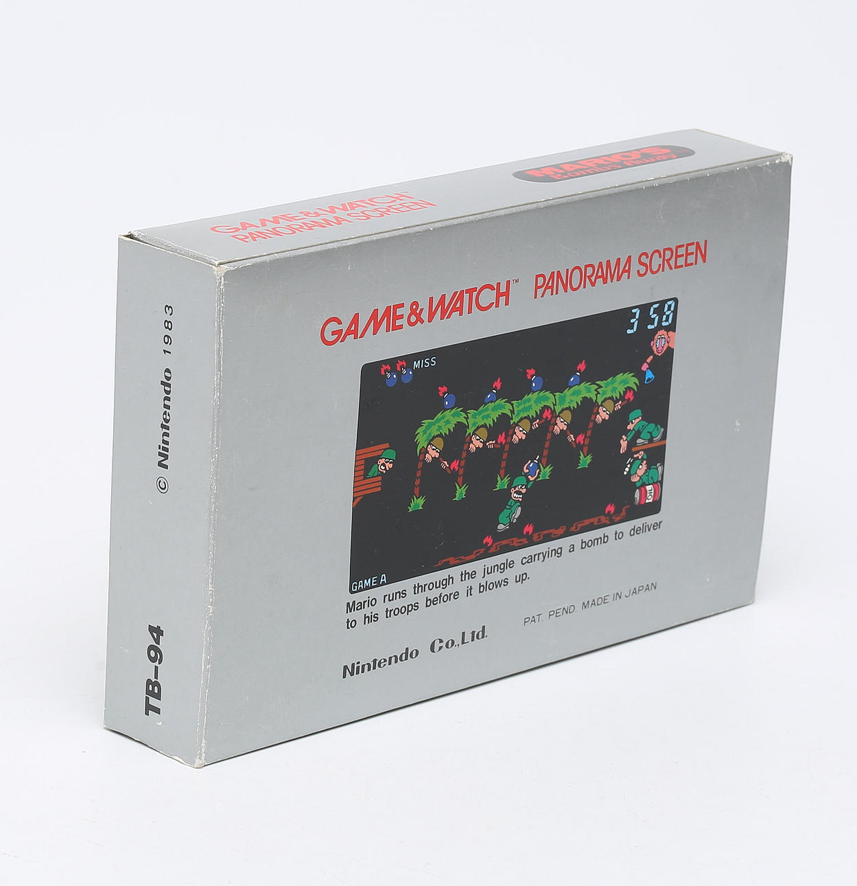 NINTENDO Game&Watch, TB-94, Bombs Away, alkuperäinen pakkaus 