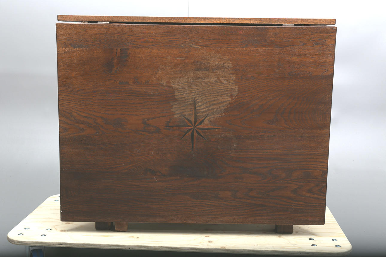 KLAFFBORD, ek, intarsia, barockstil, 1800-1900-tal.