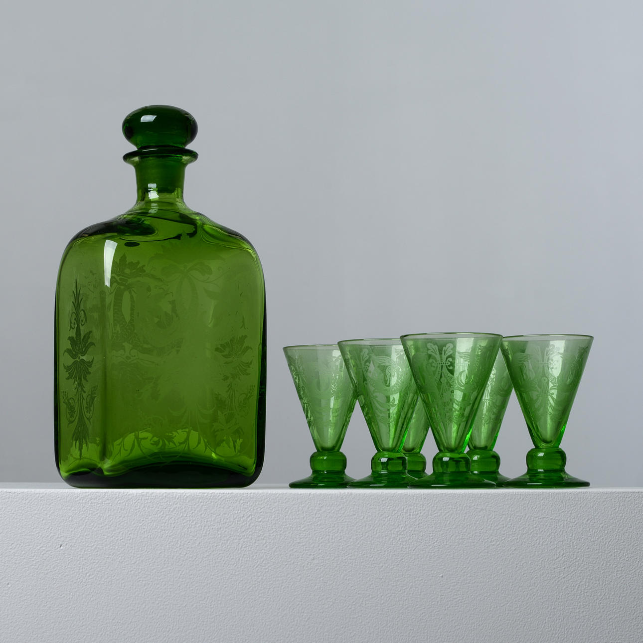 WEINSERVICE, 7 Teile, Glas, Reijmyre.