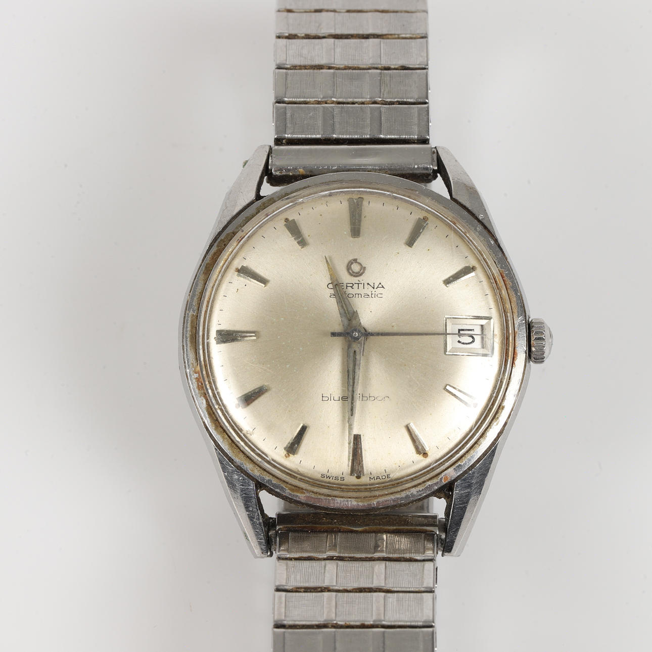 RELOJ DE PULSERA, Certina blue ribbon automático, acero.