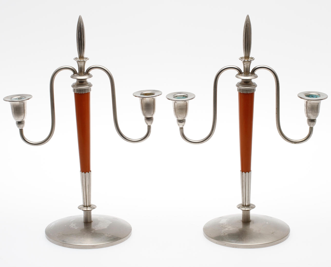 KANDELABRAR, ett par, swedish grace stil.