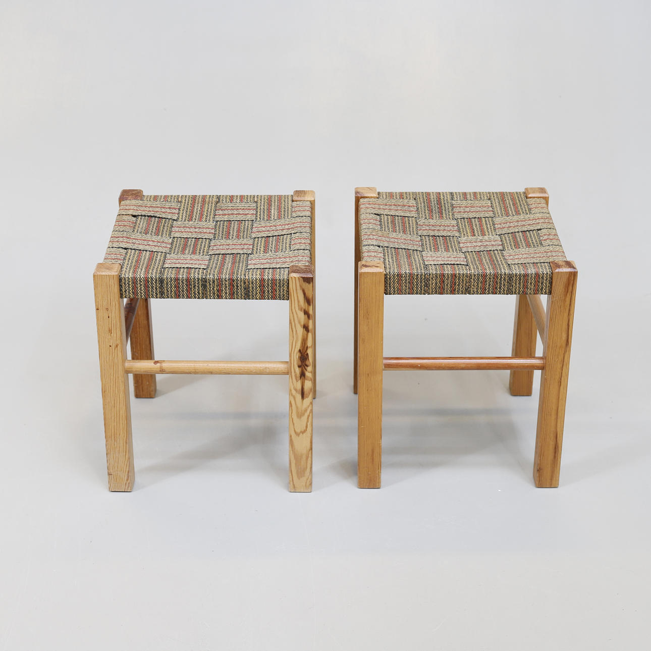 PALLETS, 2 pcs, pine & saddle soil, 1970s.