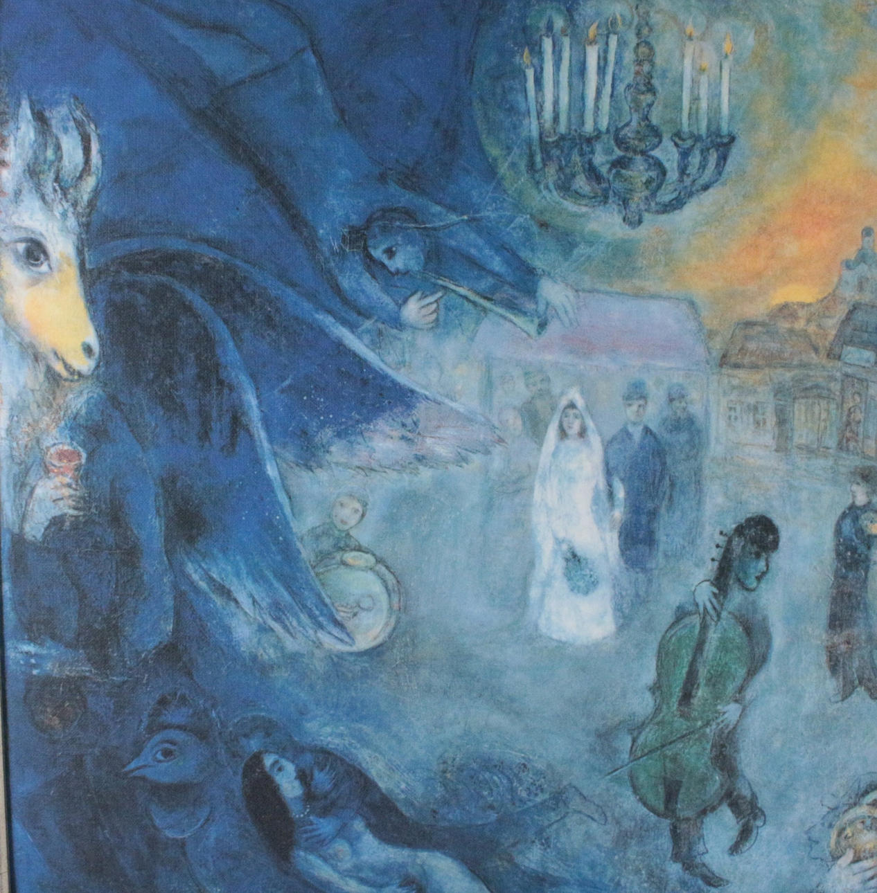 MARC CHAGALL. After. 'The Wedding Candles', print.