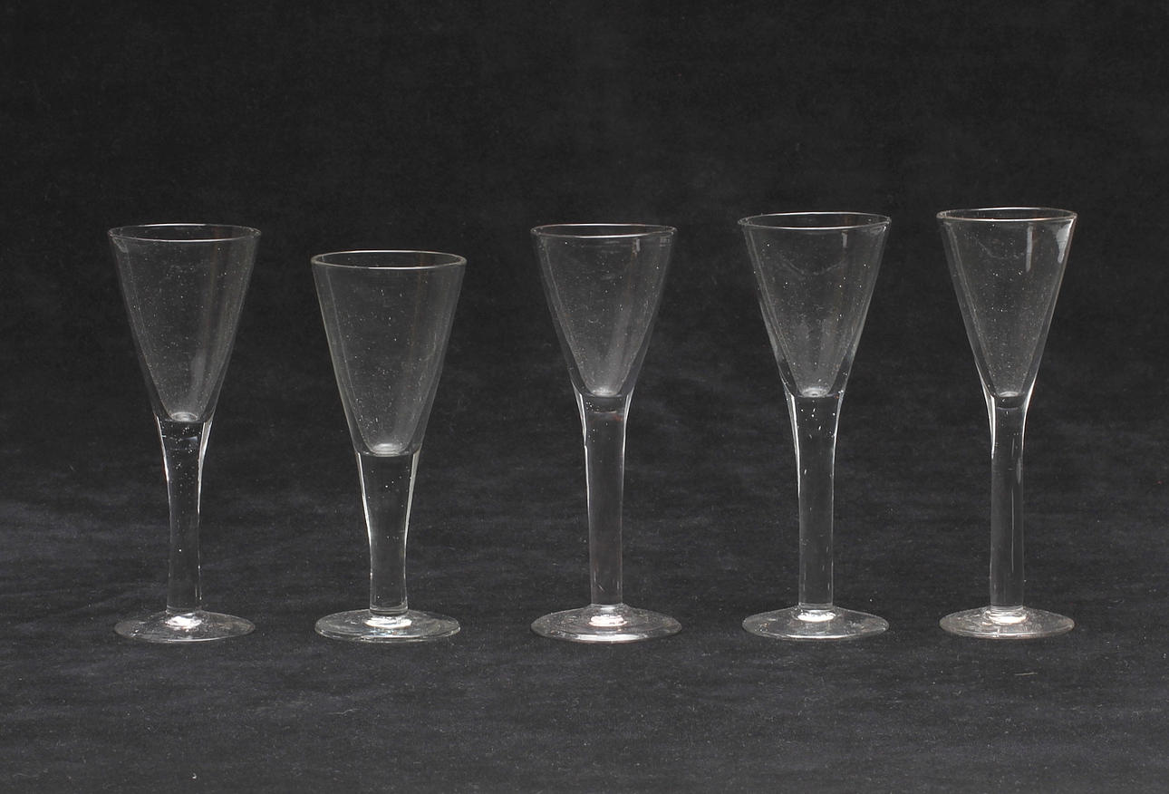 SPETSGLAS, 5 st, 1800/1900-tal.