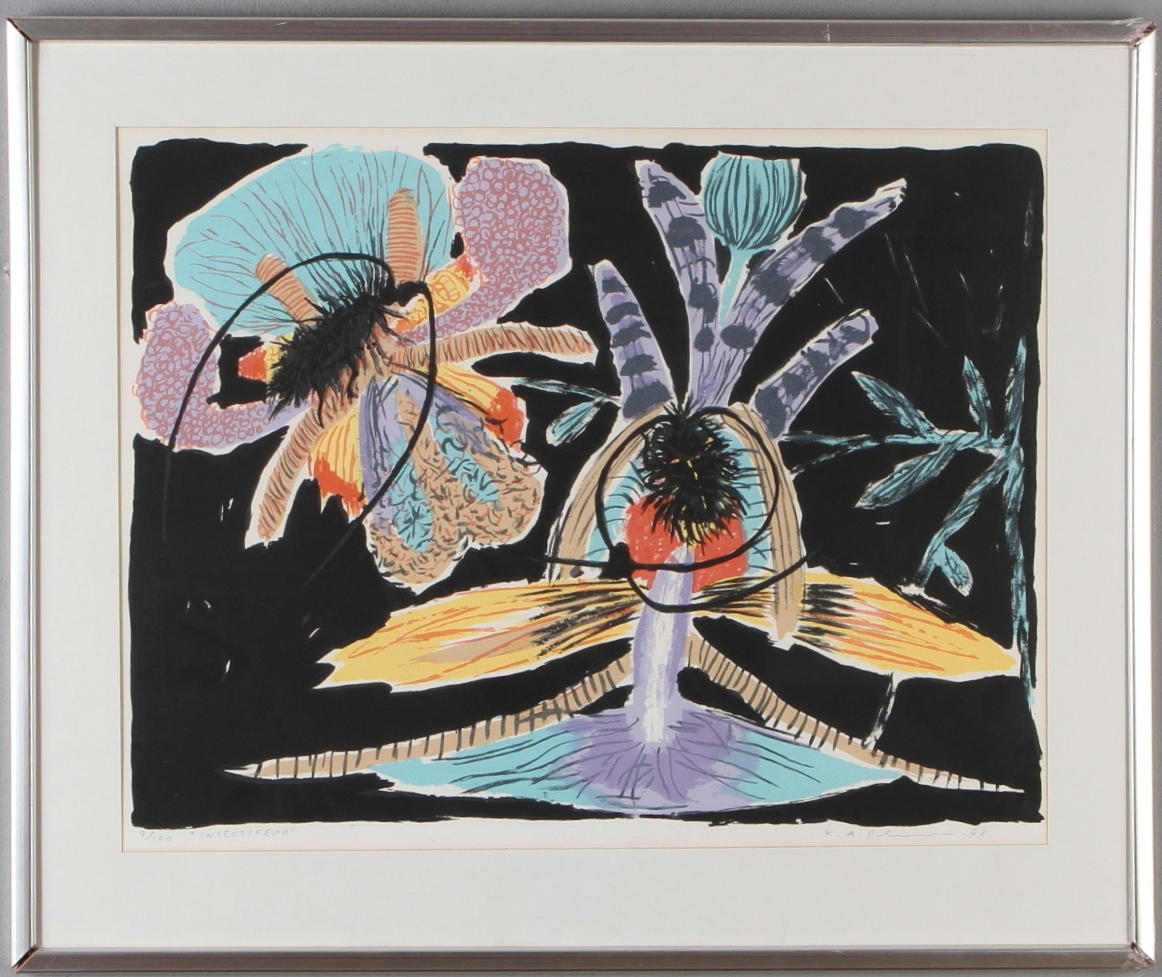 KARL AXEL PEHRSON. "Insectifera", färglitografi, signerad och numrerad 9/120.