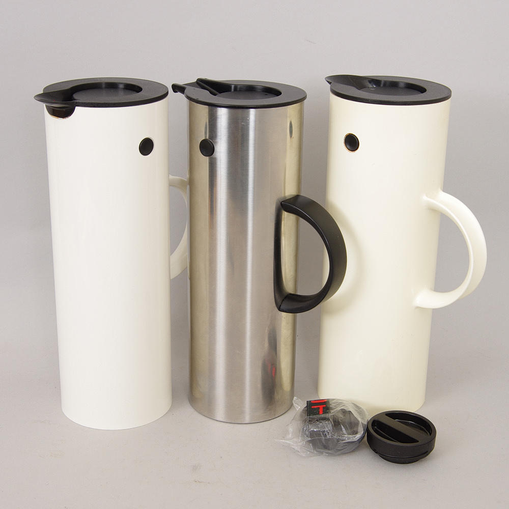 TERMOSAR, 3 stycken, Stelton, design Erik Magnusson.