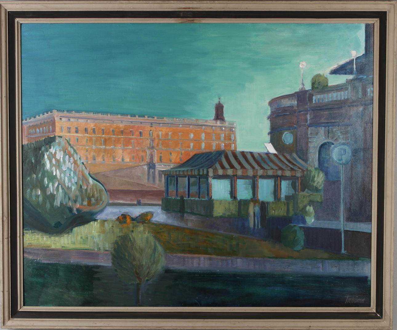 GUNNAR TORHAMN. Kungliga Slottet, Stockholm, olja på duk, signerad.