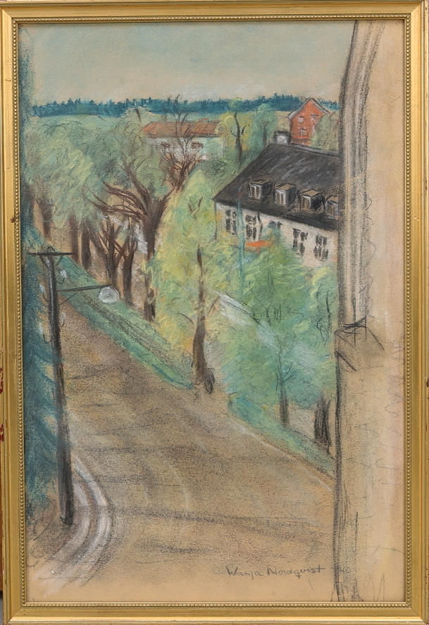 WANJA "NONES" HÅKANSSON. Krita på papper, signerad, daterad -40.