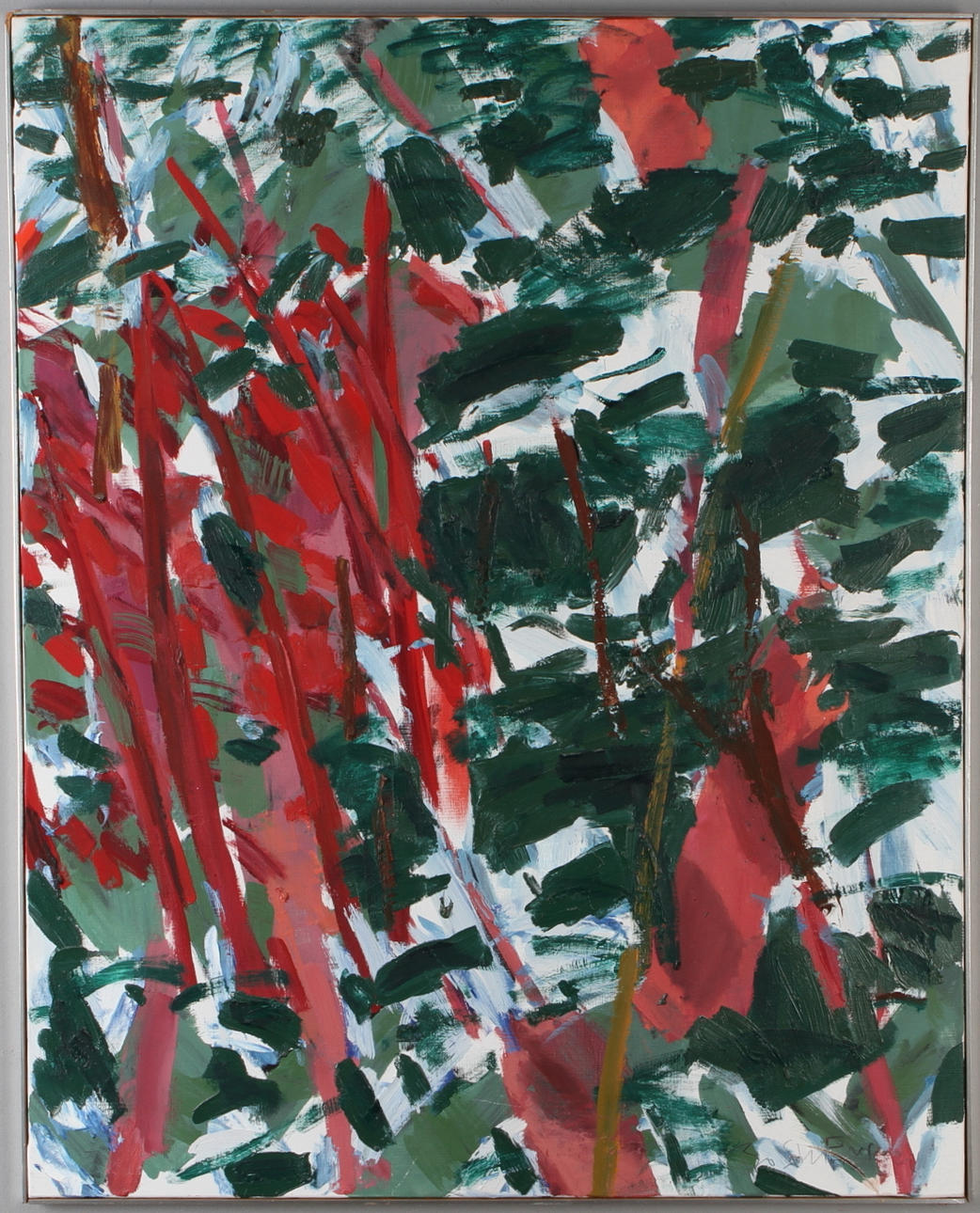 BO SWENSON. Komposition, olja på duk, signerad.