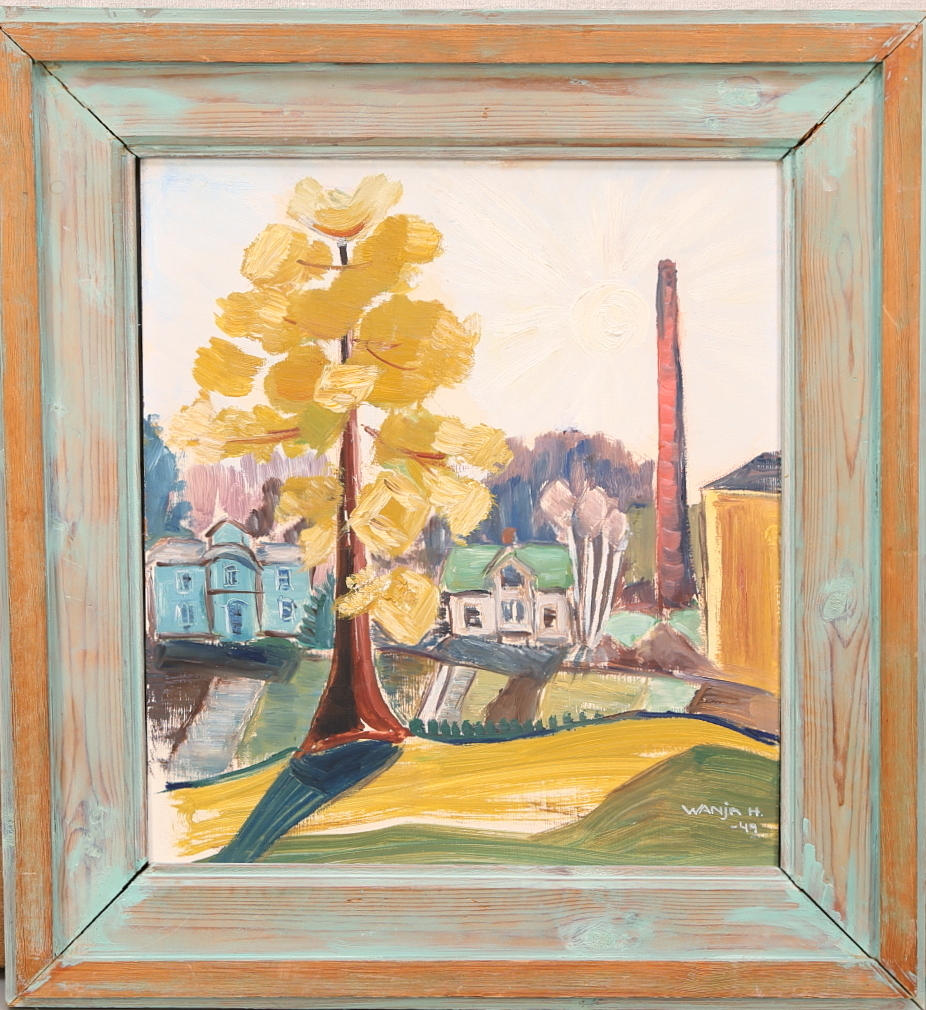 WANJA "NONES" HÅKANSSON. Olja på pannå, signerad och daterad -49.