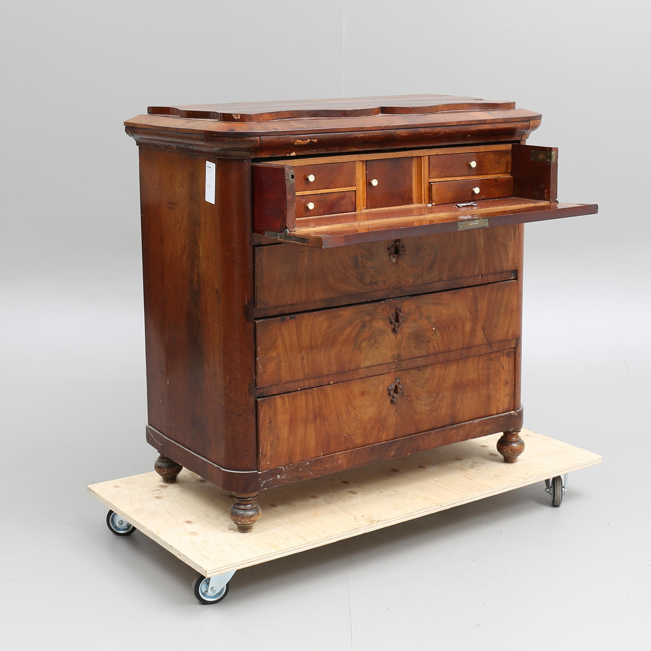 SKRIVBYRÅ, mahogny, 1800-tal.