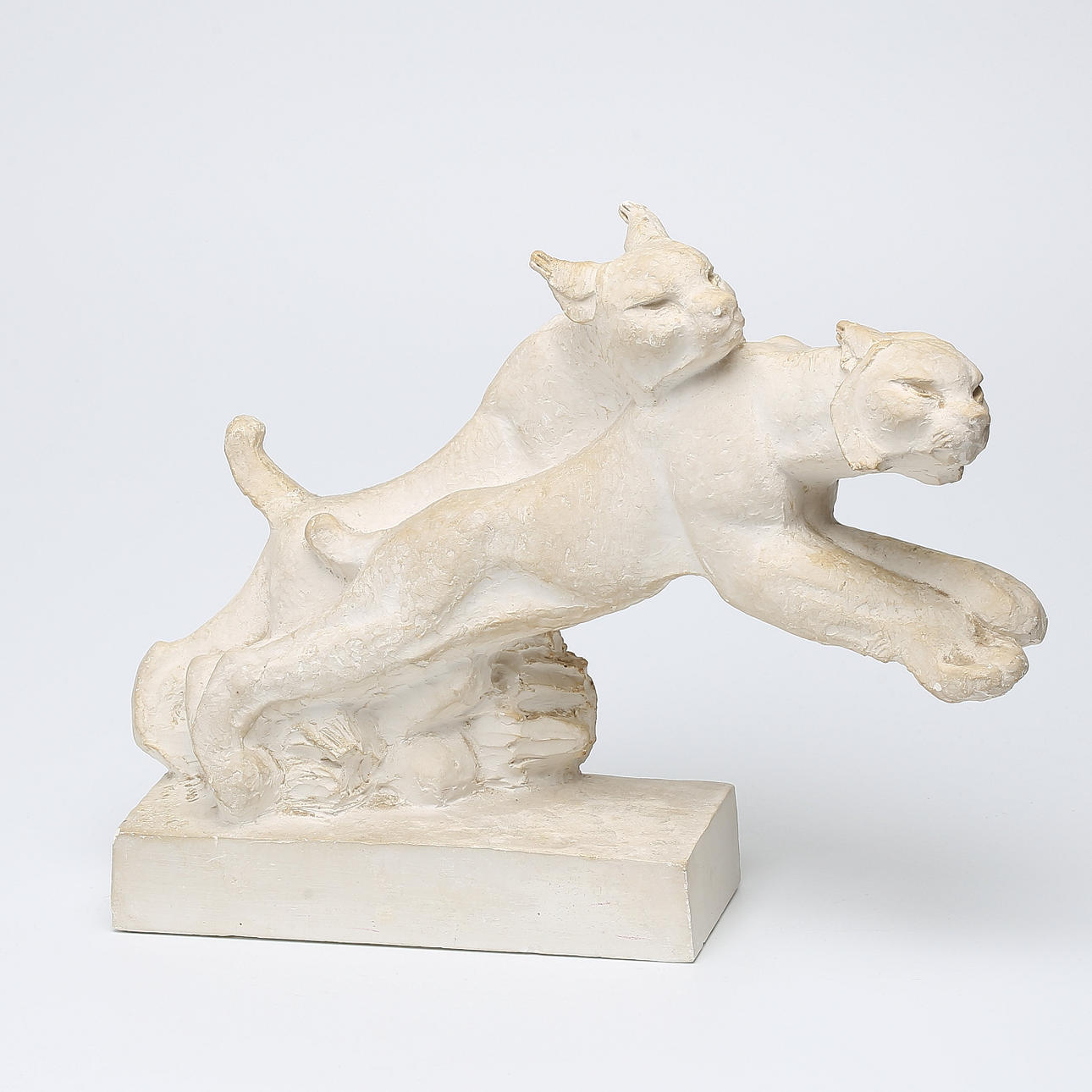JUSSI MÄNTYNEN. "Love", lost study, sculpture, plaster, signed, dated 1947.