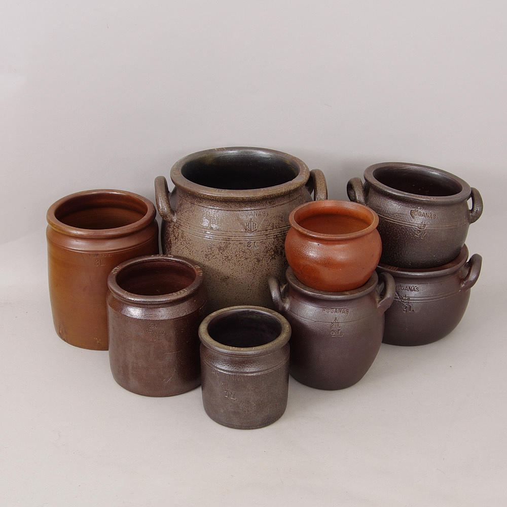 KRUS, 8 stycken, keramik, Höganäs samt Wallåkra.