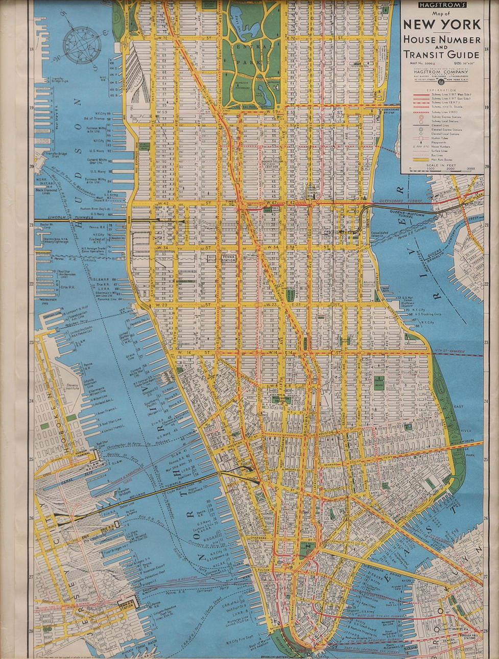 MAP, Hagstrom's Map of New York.