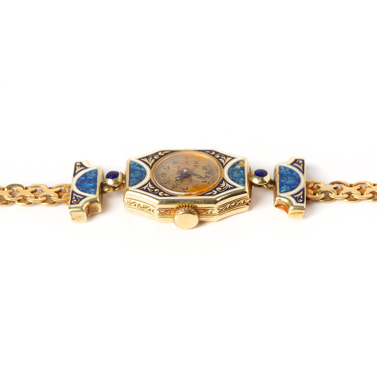 ASTER WATCH CO, wristwatch, 14K gold, 1930s.