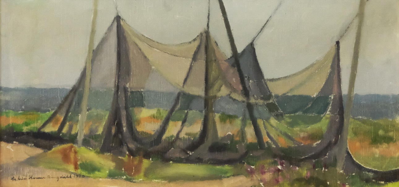 ASTRID HARMS-RINGDAHL. OLJA PÅ DUK.