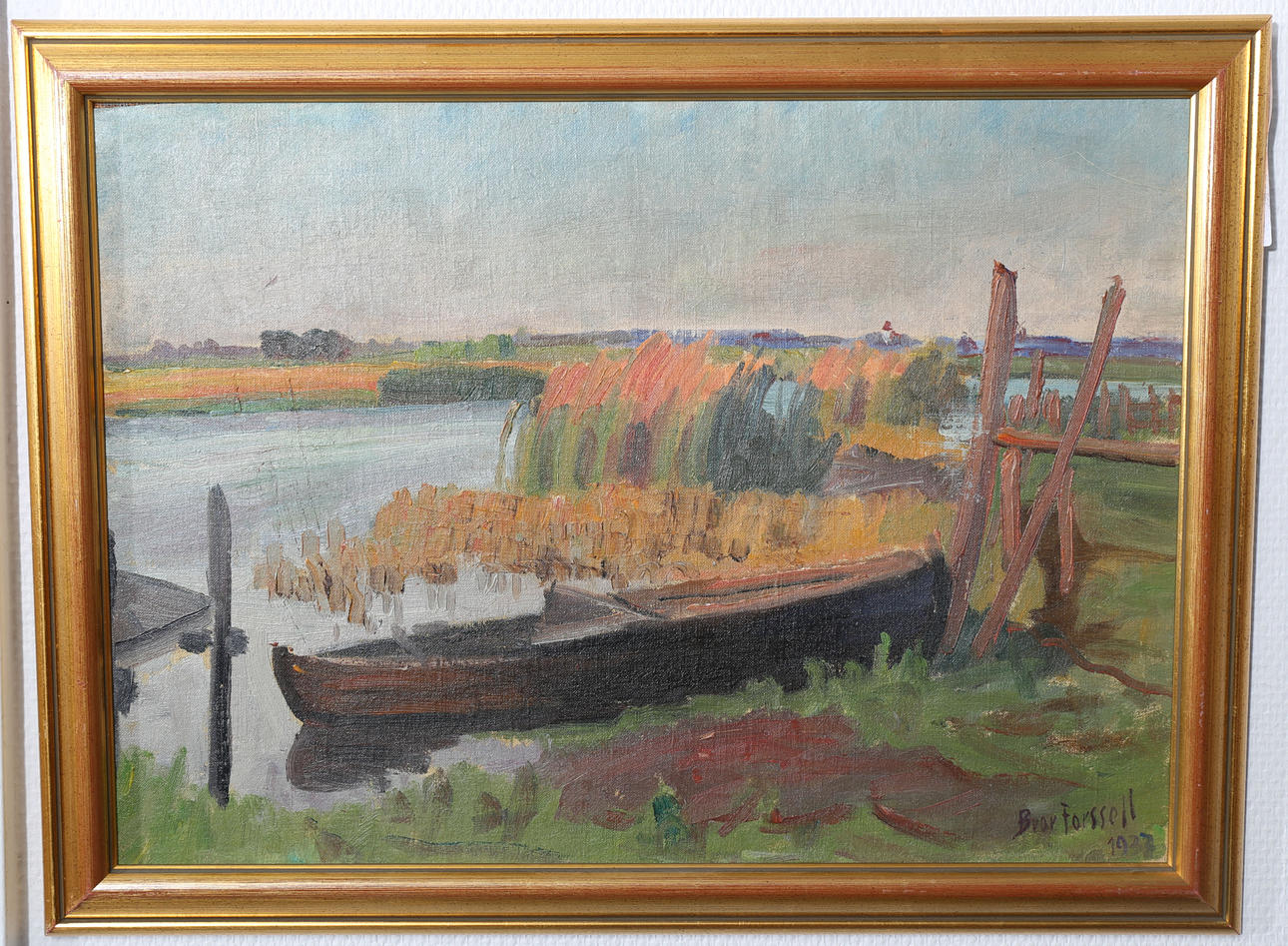 BROR FORSSELL. Olja på pannå, 2 stycken, signerade.