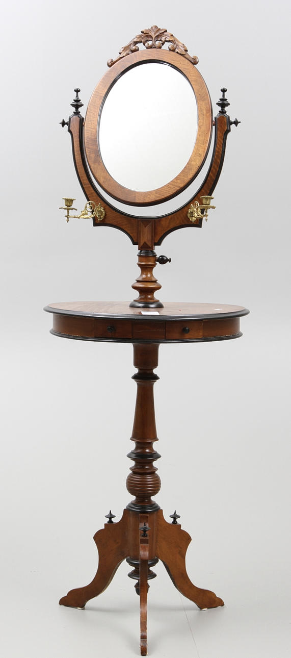 RAKSPEGEL, björk, pelarfot, 1800 tal.