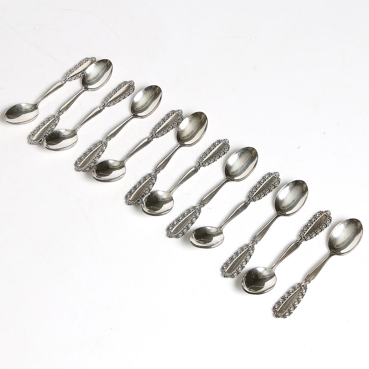 TESKEDAR, 12 st, silver. GAB. 1968. Vikt 94 gram.