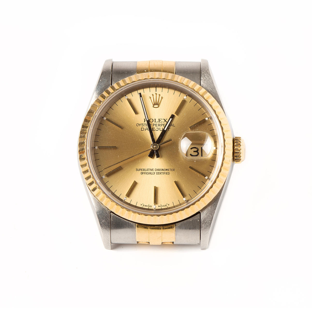 ROLEX, rannekello, Datejust, kulta ja teräs, 1990-luku.