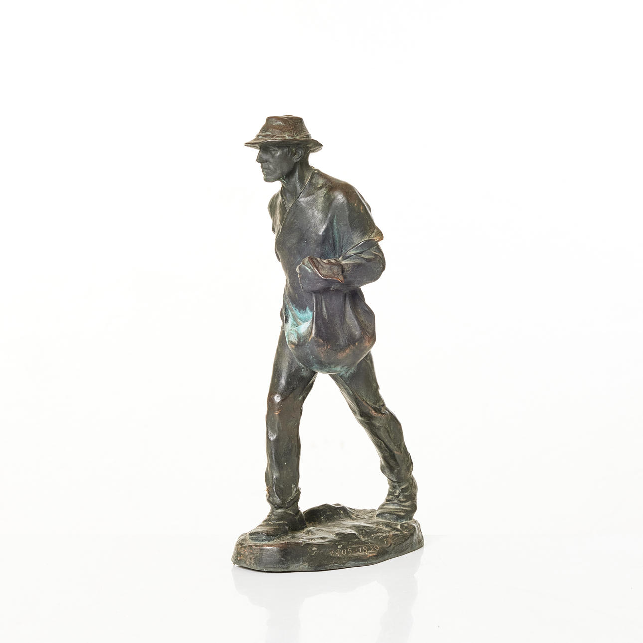 HANS MÜLLER. Farmer, signed H Müller, bronze.