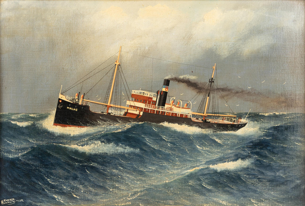 HERBERT RICHTER. Dampfschiff "Malmö".