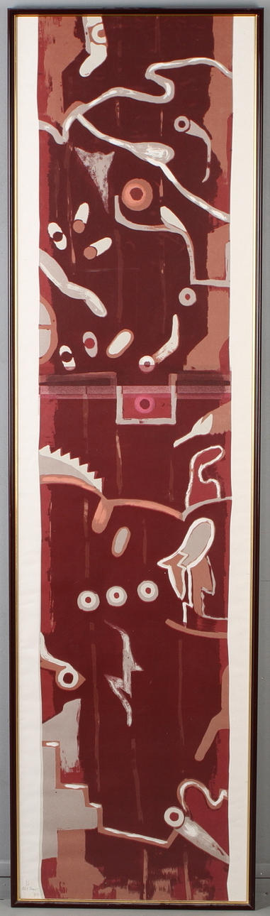 NILS G STENQVIST. Komposition, färglitografi, signerad och numrerad 1/10.