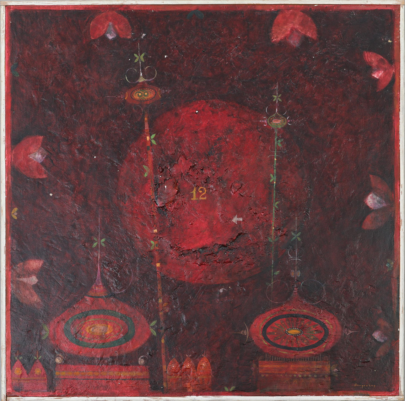 GUNNAR BORGENHAG. oil on wood, signed.