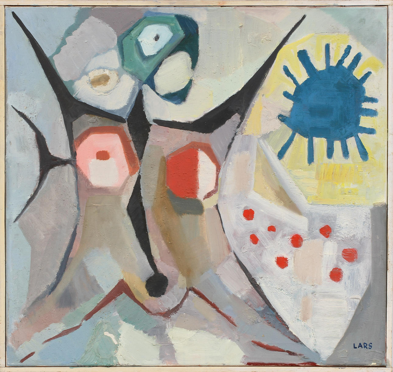 LARS BOOBERG/MILLHED. Olja på duk, signerad LARS.