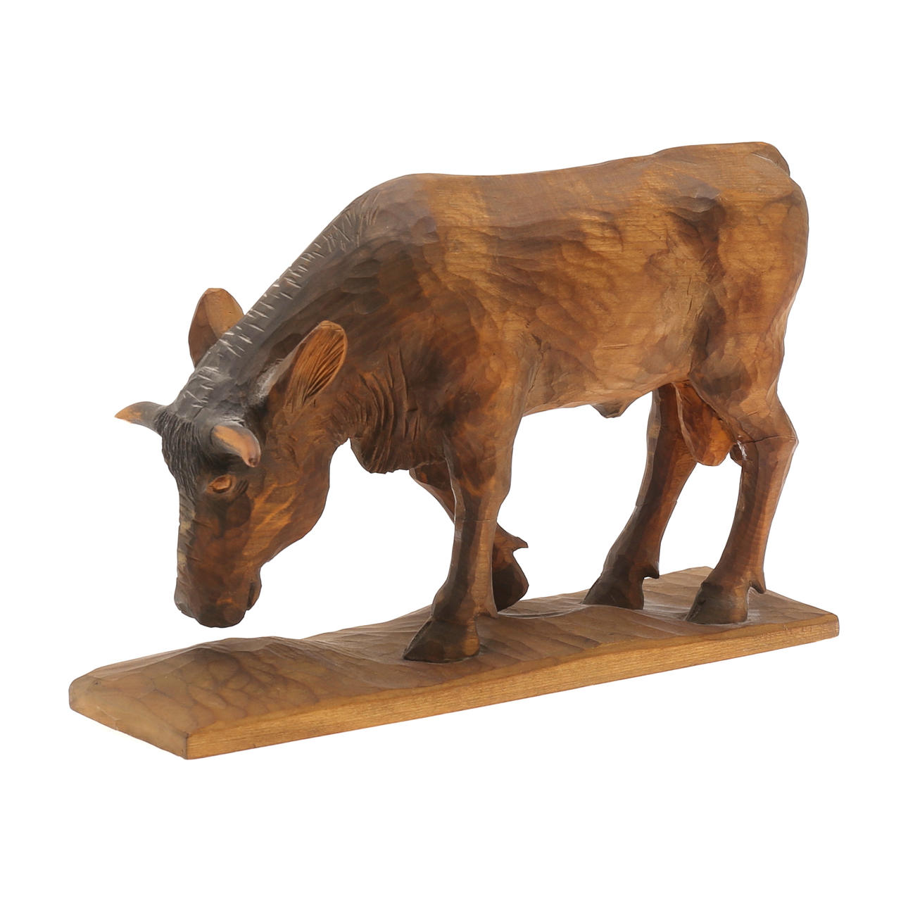 ESCULTURA, vaca, madera tallada, 1961.