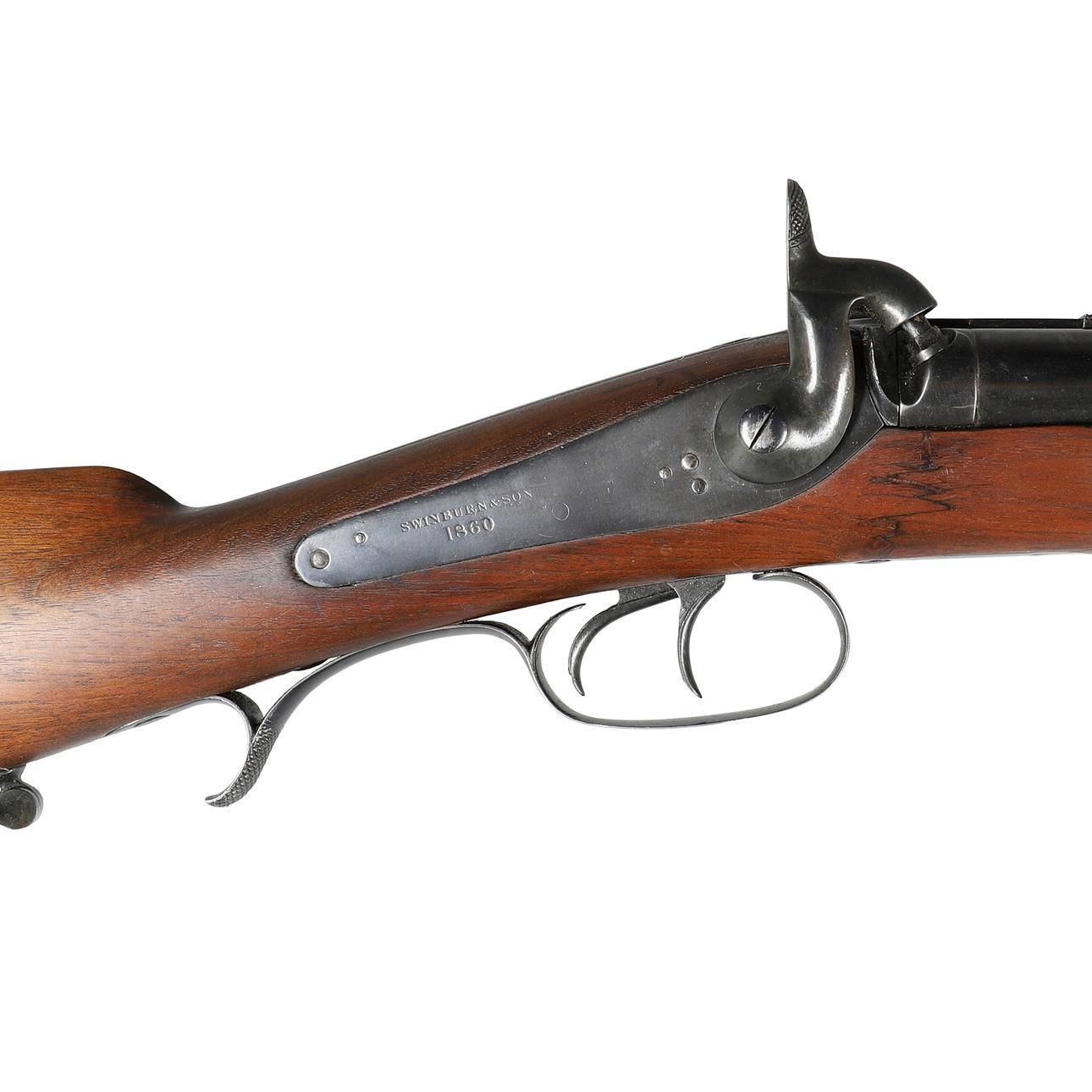 A FINE JACOBS DOUBLE BARREL RIFLE BY SWINBURN & SON, 1860. Weapons ...