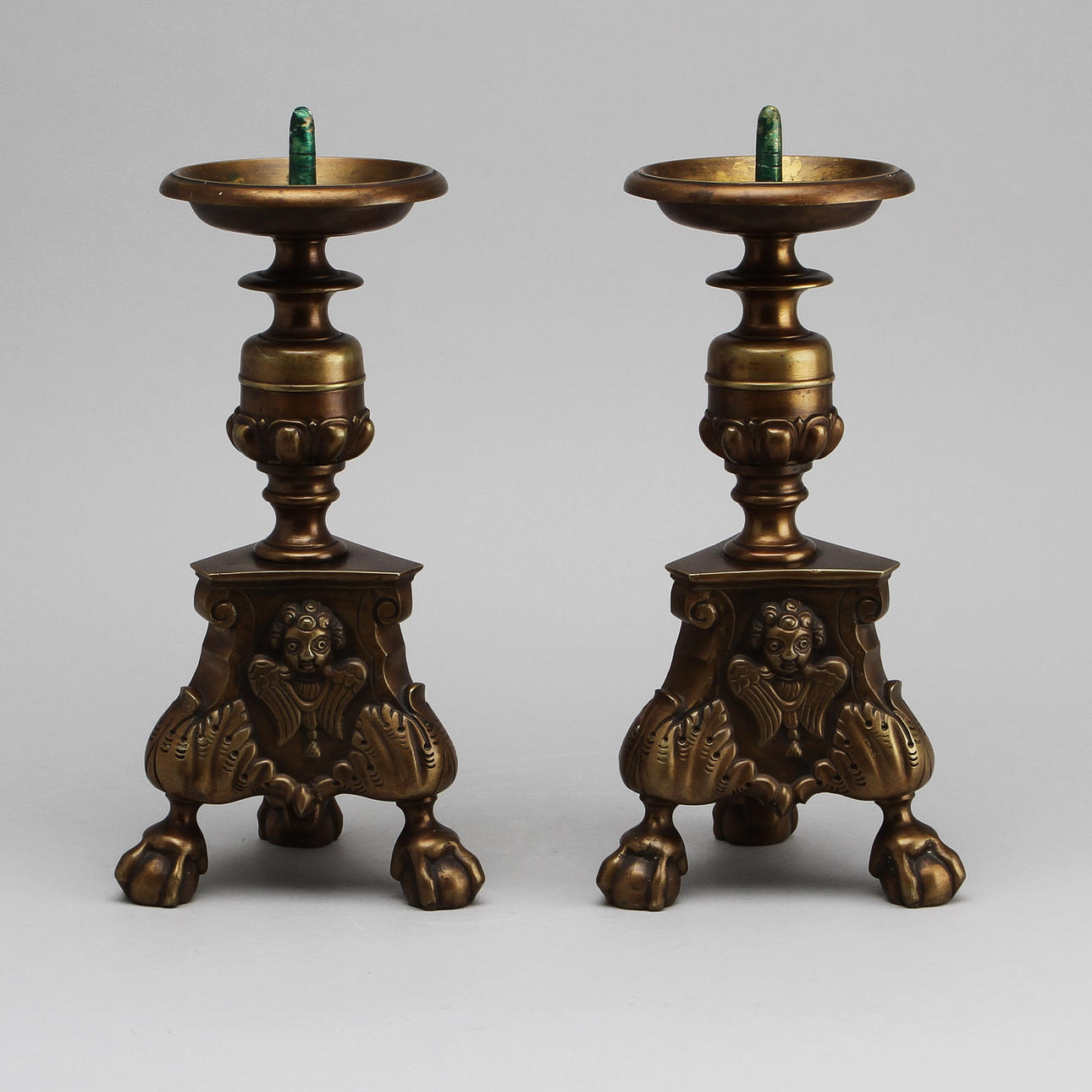 ALTARLJUSSTAKAR, 1 par, barock stil, 1900-tal.