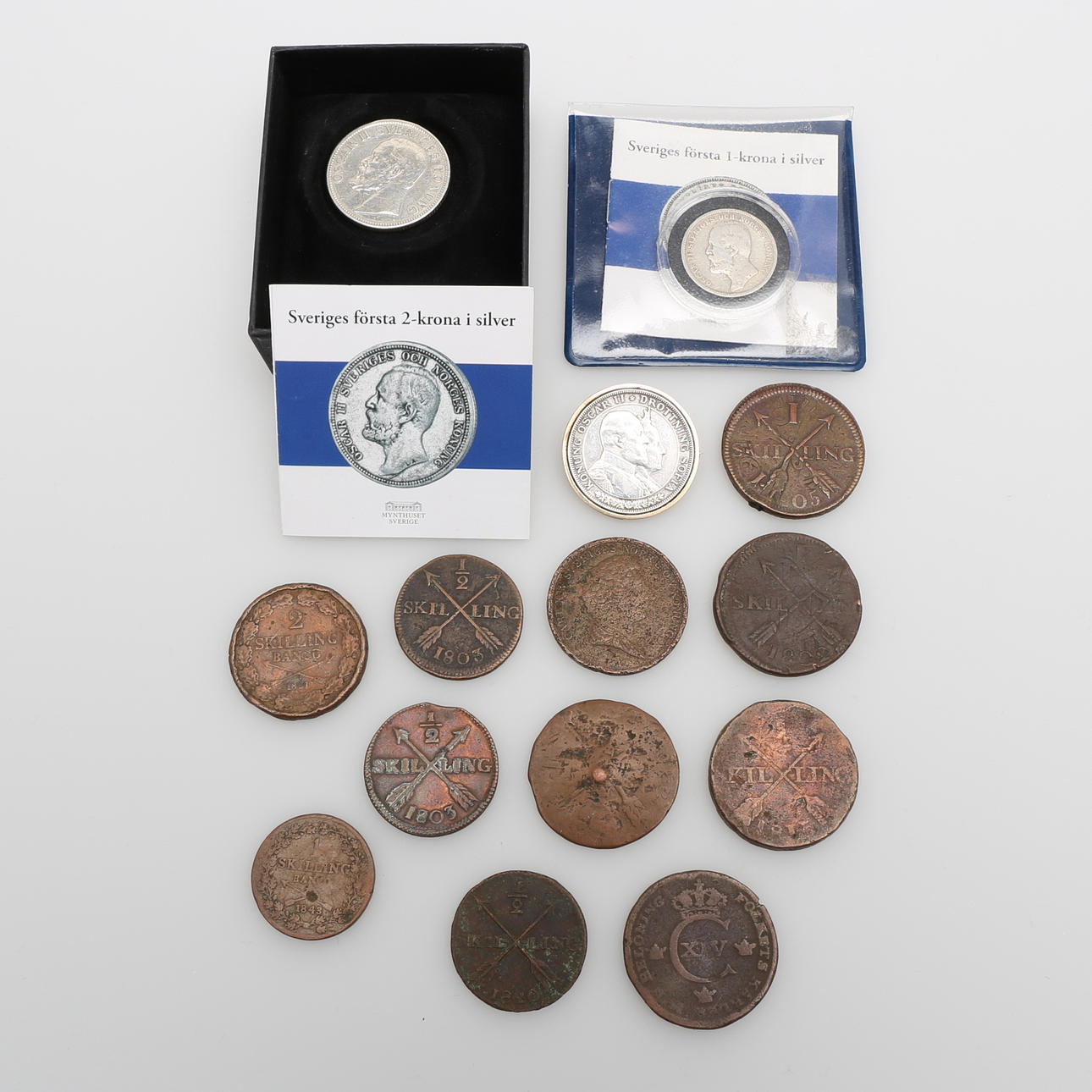 MYNT (14), silver och koppar.