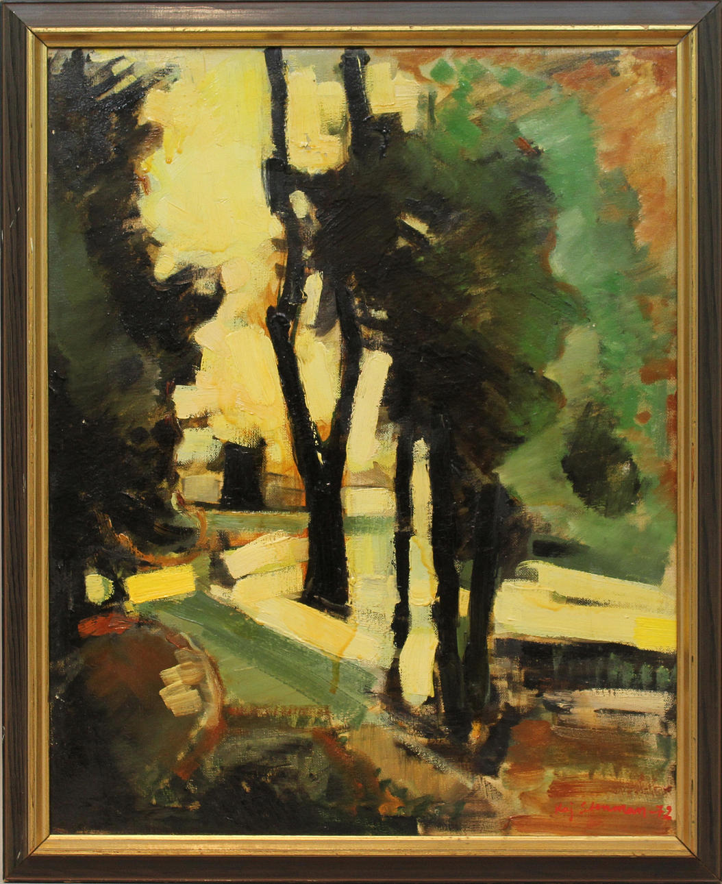 KAI STENMAN. Landscape. Oil on canvas. Signed and dated -72.